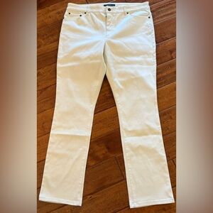 NWT Ralph Lauren White Straight Leg Jeans Heritage Slimming Fit